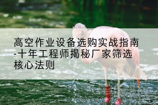 抚州剪叉式升降机厂家-高空作业设备选购实战指南-十年工程师揭秘厂家筛选核心法则